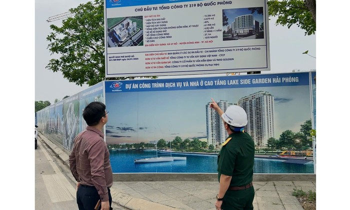 Dự án Khu nhà ở xã hội tại xã Uy Nỗ, Đông Anh do Tổng Công ty 319 (Bộ Quốc phòng) làm chủ đầu tư.