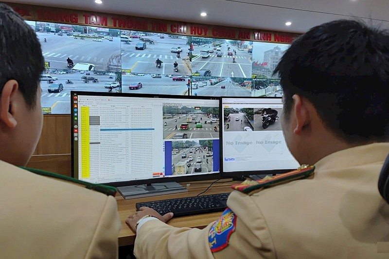 Hệ thống hơn 600 camera giám sát an ninh trật tự và giao thông tích hợp AI được đưa vào hoạt động trên địa bàn TP Vinh từ tháng 1/2025. 