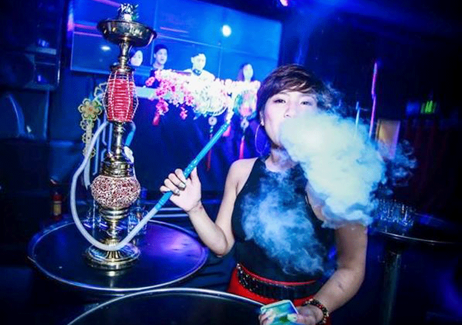 Bình shisha đèn led V3  Nhiều khói và rất ảo