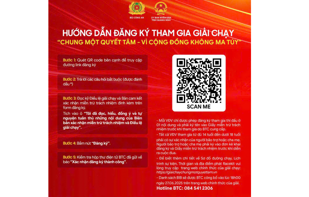 Giải chạy 'Chung một quyết tâm - Vì cộng đồng không ma túy' lần đầu tổ chức tại Quảng Ninh