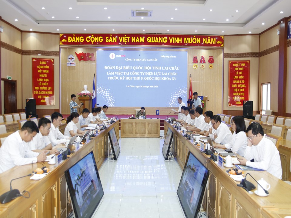 Đoàn Đại biểu Quốc hội tỉnh Lai Châu làm việc với PC Lai Châu trước kỳ họp thứ 9, Quốc hội khóa XV