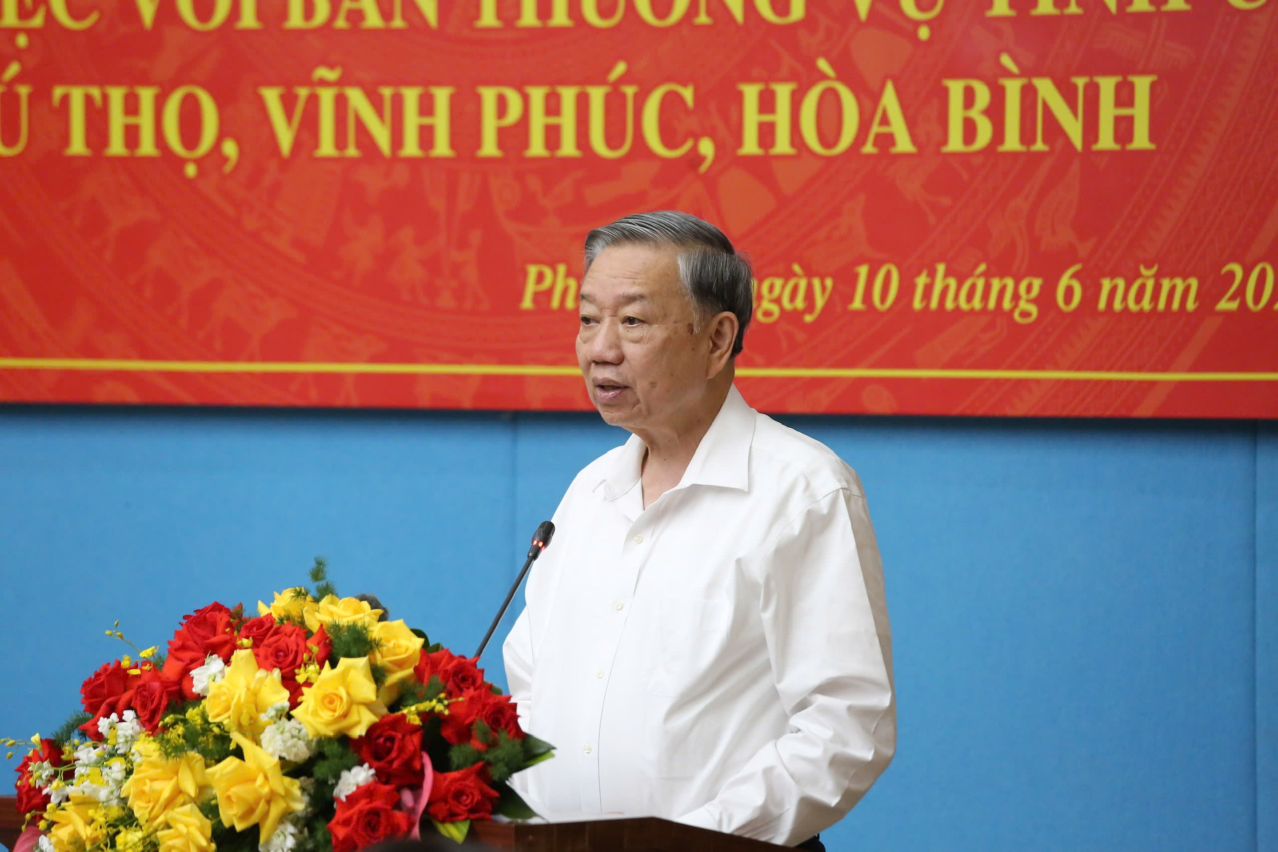 Tổng Bí thư Tô Lâm làm việc với Ban Thường vụ Tỉnh ủy Phú Thọ, Vĩnh Phúc, Hòa Bình