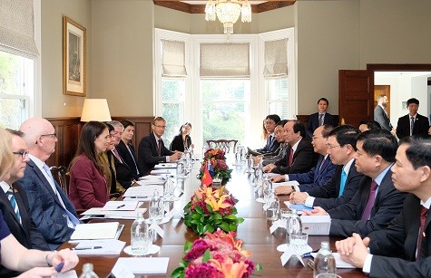Hai Thủ tướng Việt Nam và New Zealand hội đàm