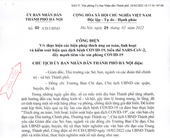 Hà Nội: Chỉ đạo nóng trong bối cảnh lan nhanh của dịch bệnh Covid-19