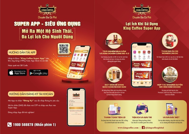 King Coffee Super App - Thương hiệu Việt - Trí tuệ Việt