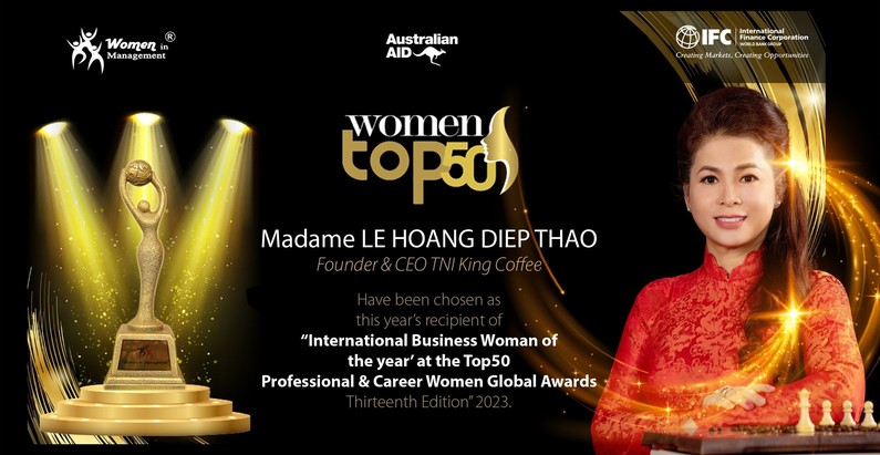 Bà Lê Hoàng Diệp Thảo nhận giải thưởng “Top50 GLOBAL Professional & Career Women Awards 2023’ 