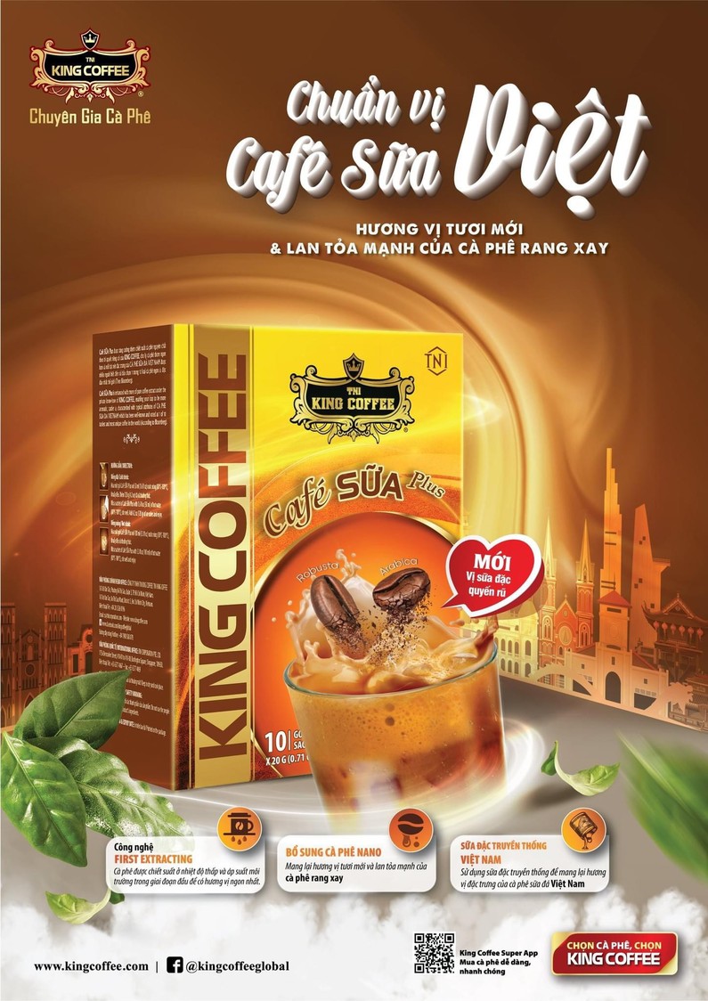 KING COFFEE ra mắt Café SỮA Plus – Hương vị cà phê sữa chuẩn gu Việt!