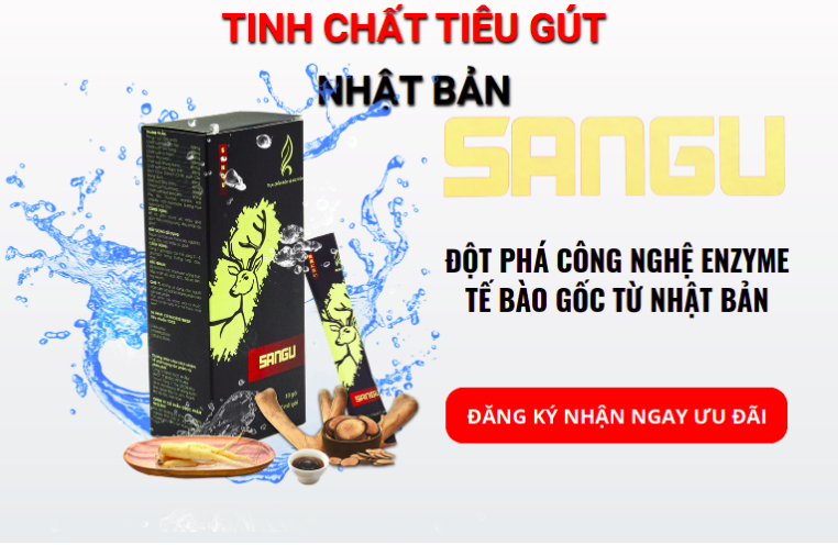Thực phẩm bảo vệ sức khỏe SANGU quảng cáo trên các website và mạng xã hội có tên gọi "Tinh chất tiêu gout SANGU".