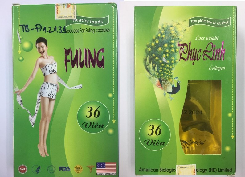 Phát hiện lô sản phẩm Phục linh Collagen chứa chất cấm Sibutramine.