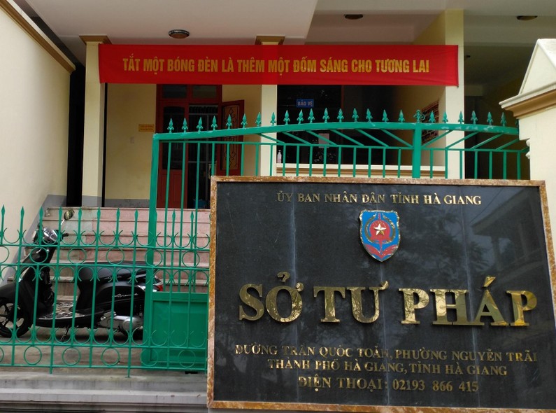 Sở Tư pháp tỉnh Hà Giang (Ảnh Vietnamnet)