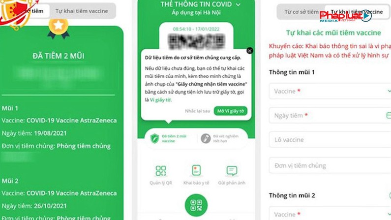 PC-Covid cập nhật, hỗ trợ tự khai mũi tiêm