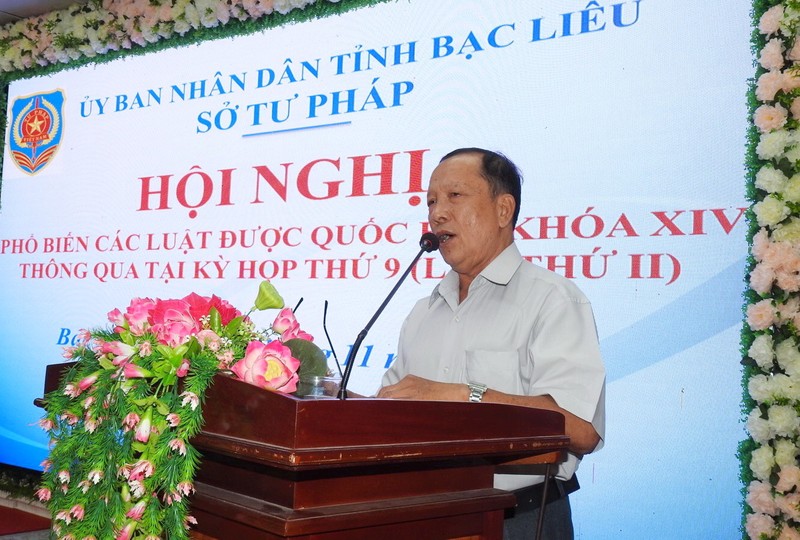 Bạc Liêu: Tiếp tục phổ biến, quán triệt, triển khai một số văn bản, luật mới
