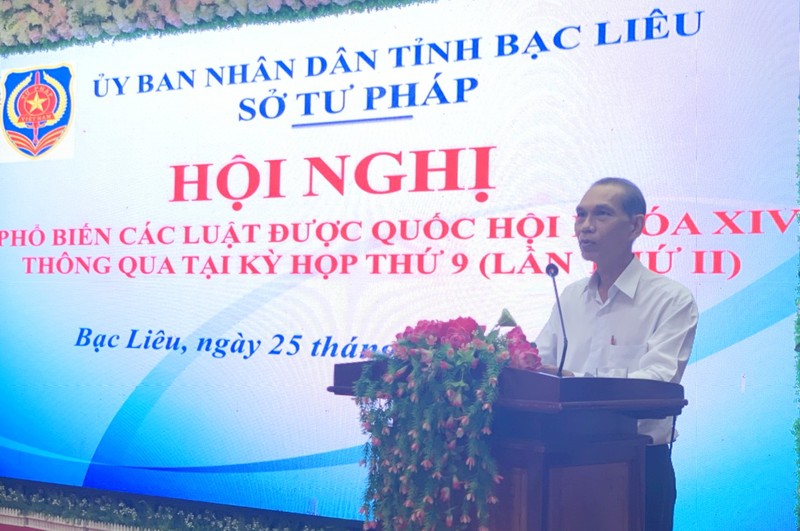 Bạc Liêu: Tiếp tục phổ biến, quán triệt, triển khai một số văn bản, luật mới