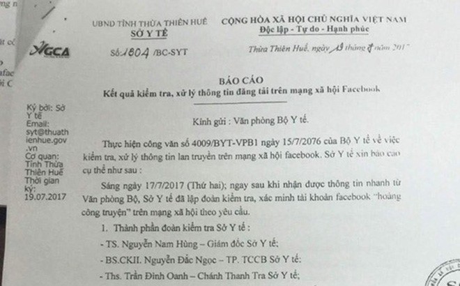 So TT&TT Thua Thien - Hue: Se rut phat, xin loi bac si Truyen hinh anh 2