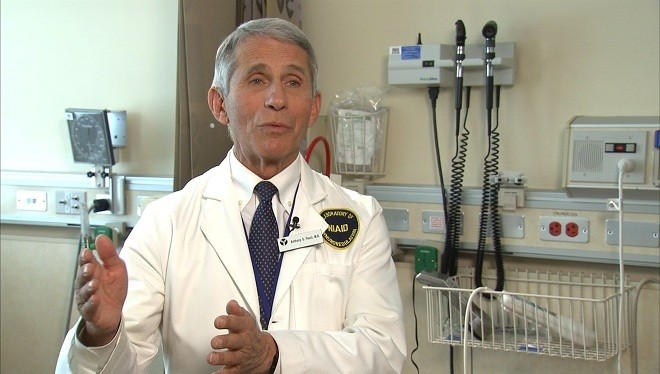 Tiến sĩ Anthony Fauci, giám đốc Viện Quốc gia Mỹ về Dị ứng và Bệnh truyền nhiễm. Ảnh: Reuters