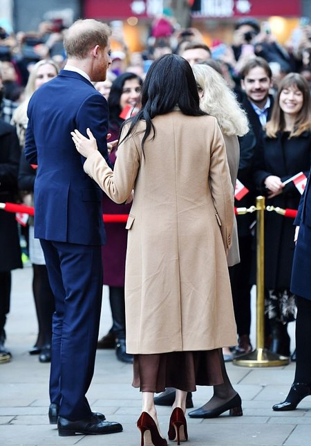 : Harry and Meghan during a visit to Canada House in London in January this year