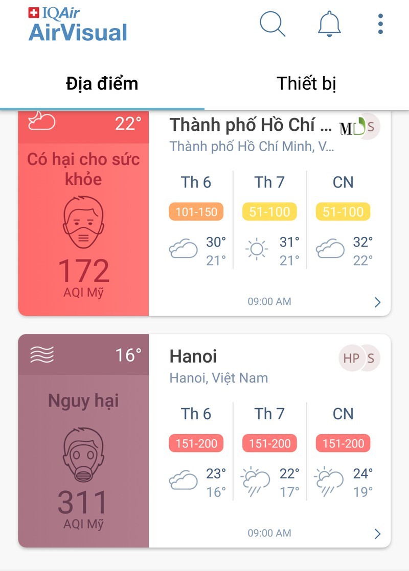 không khí hà nội tiếp tục ở mức ô nhiễm nặng, rất có hại cho sức khỏe hình 1 khong khi ha noi tiep tuc o muc o nhiem nang, rat co hai cho suc khoe hinh 1