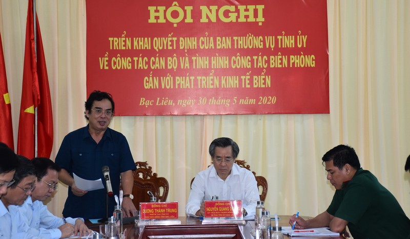 Bí thư Bạc Liêu chỉ đạo về công tác biên phòng gắn với phát triển kinh tế biển