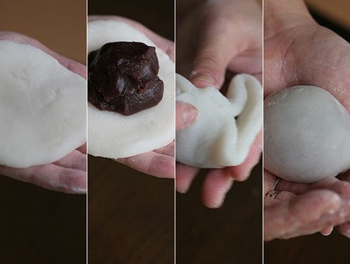 Kết quả hình ảnh cho bánh nếp nhân dâu tây đậu đỏ