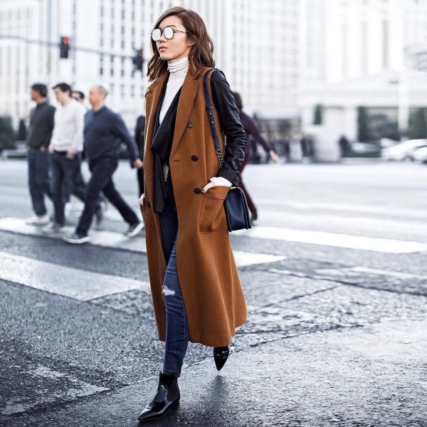 Kết quả hình ảnh cho mix áo len cổ lọ trendcoat