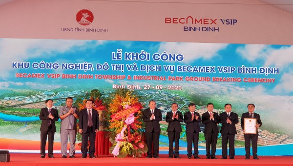 Khởi công Khu công nghiệp, đô thị và dịch vụ Becamex VSIP Bình Định