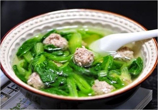 Kết quả hình ảnh cho canh cải thịt viên nguyên liệu