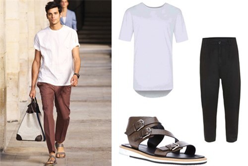 Kết quả hình ảnh cho quần âu và sandal