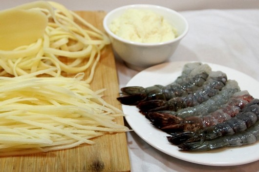 Kết quả hình ảnh cho khoai tây cuộn tôm