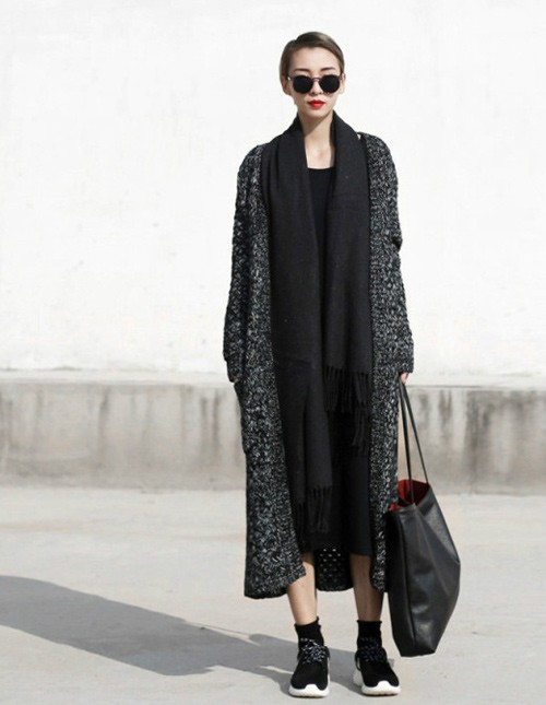 Kết quả hình ảnh cho Áo cardigan dáng dài Châu Âu