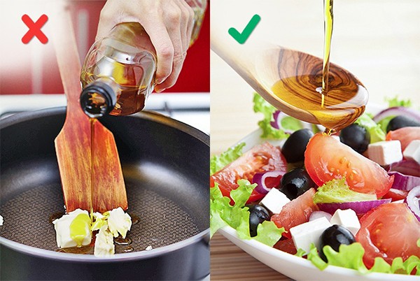 Không nên dùng dầu thực vật khi chiên rán.