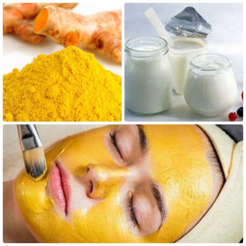 Kết quả hình ảnh cho mặt nạ Kem tươi và bột nghệ