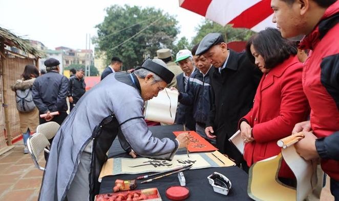 Ông đồ tại Văn Miếu Quốc Tử Giám năm 2017
ẢNH: N.THẮNG