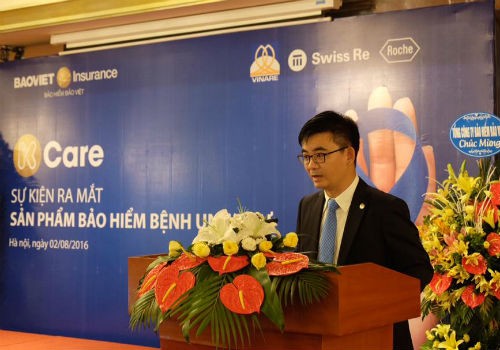 Ông Nguyễn Quang Hưng - Phó Tổng Giám đốc Bảo hiểm Bảo Việt phát biểu tại sự kiện ra mắt sản phẩm K-Care