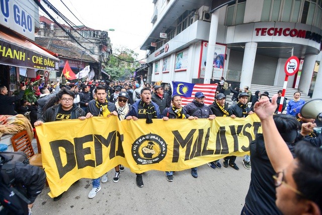 VFF khuyến cáo cổ động viên Malaysia không nên cổ động trên đường phố Hà Nội.