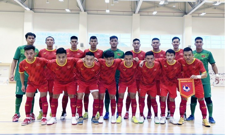 Đội hình thi đấu của ĐT Futsal Việt Nam.
