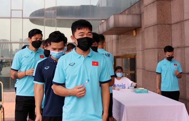 Các tuyển thủ luôn tuân thủ chặt chẽ các quy định, biện pháp phòng chống dịch COVID-19 tại các đợt tập trung.