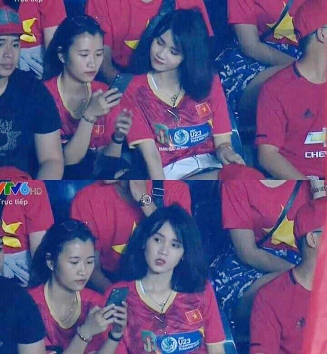 Cô gái gây “bão” mạng khi xuất hiện trên khán đài trận U23 Việt Nam - Jordan - 2 Cô gái gây “bão” mạng khi xuất hiện trên khán đài trận U23 Việt Nam - Jordan - 2