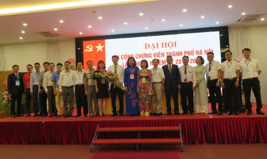 Ban Chấp hành Hội Công chứng viên TP Hà Nội nhiệm kỳ 2018 - 2021.