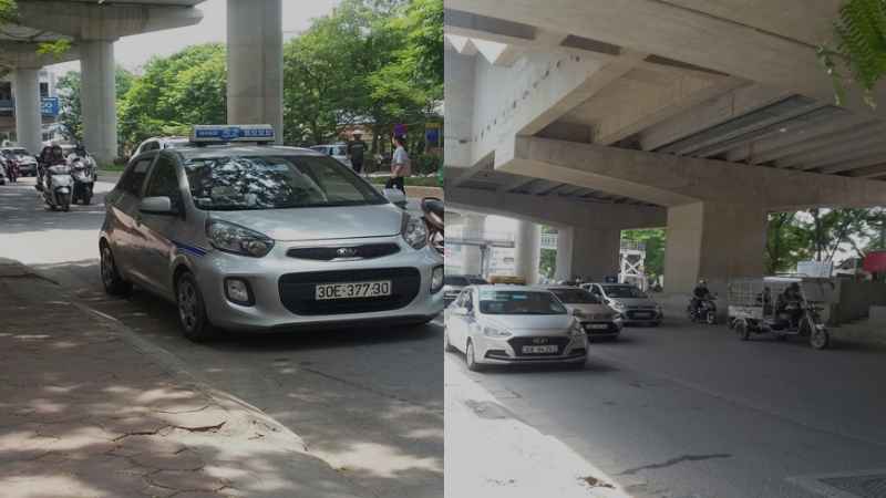 Xe taxi đi vào tuyến đường trong khung giờ cấm