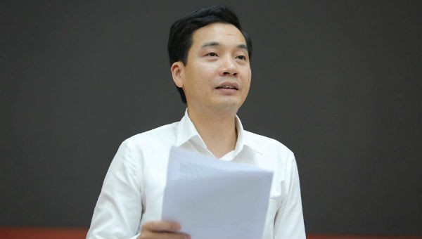 Ông Nguyễn Việt Hà - Giám đốc Sở Tài chính Hà Nội thông tin về giá nước sông Đuống.