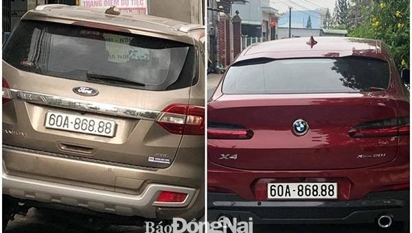 Hai chiếc xe trùng biển số xuất hiện tại Đồng Nai. Ảnh Báo Đồng Nai.