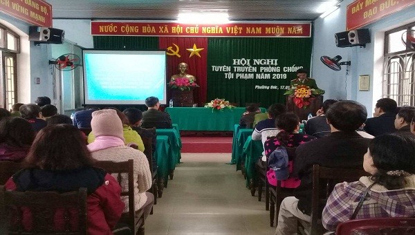 Hội nghị tuyên truyền phổ biến pháp luật và phòng chống tội phạm cho người dân