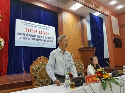 Họp báo thông tin về việc di dời Nhà máy théo ô nhiễm