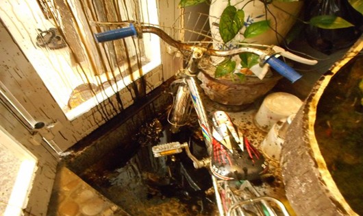 Hình ảnh luyn bẩn ném vào nhà của nhà báo Hải Châu được Cơ quan Công an ghi nhận