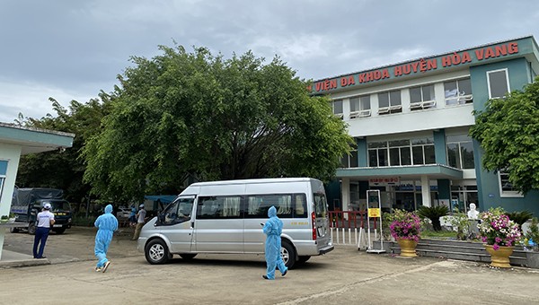 Trung tâm y tế huyện Hòa Vang, nơi đang điều trị cho các ca mắc Covid-19