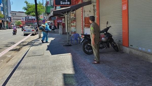 Một khu vực bị phong tỏa vì liên quan đến ca mắc COVID-19.