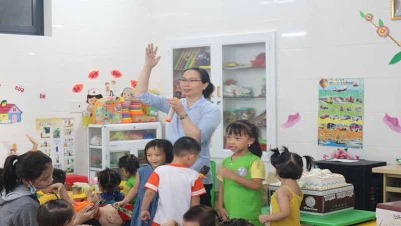 Hoạt động ngoài giờ của trường mầm non Lâm Bích (xã Nghi Phú, TP Vinh)