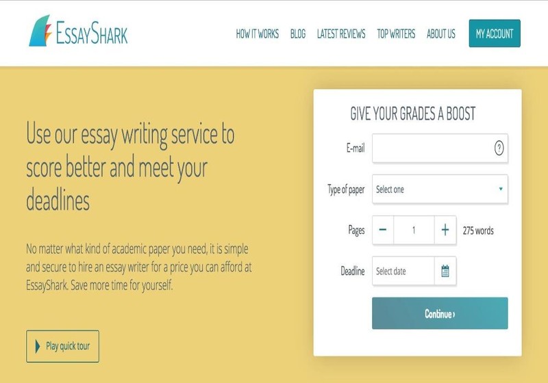 Một trang web quảng cáo dịch vụ viết luận văn thuê