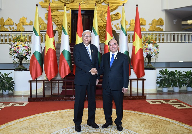 Thủ tướng Nguyễn Xuân Phúc đã hội kiến với Tổng thống Myanmar Htin Kyaw