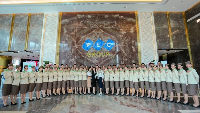Tranh đá Marble Đỏ Vân Rồng tại đại sảnh tòa Bamboo Airways Tower của Tập đoàn FLC